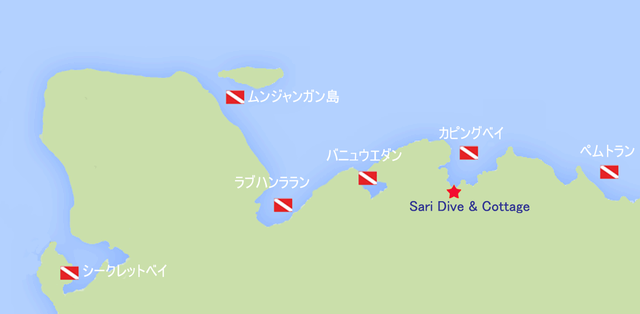 バリ島西部エリアポイントマップ